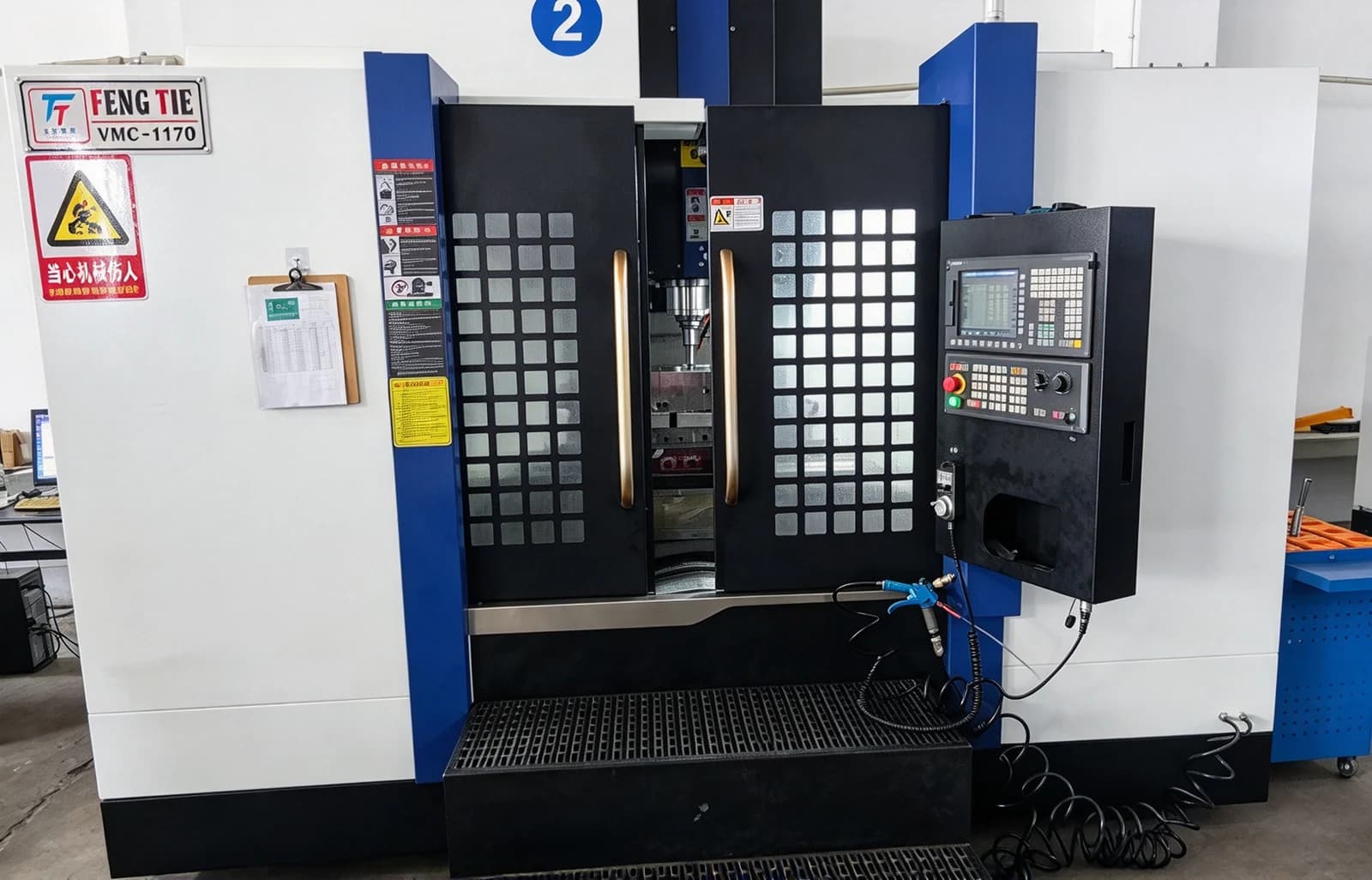 Machining centre work enclosure