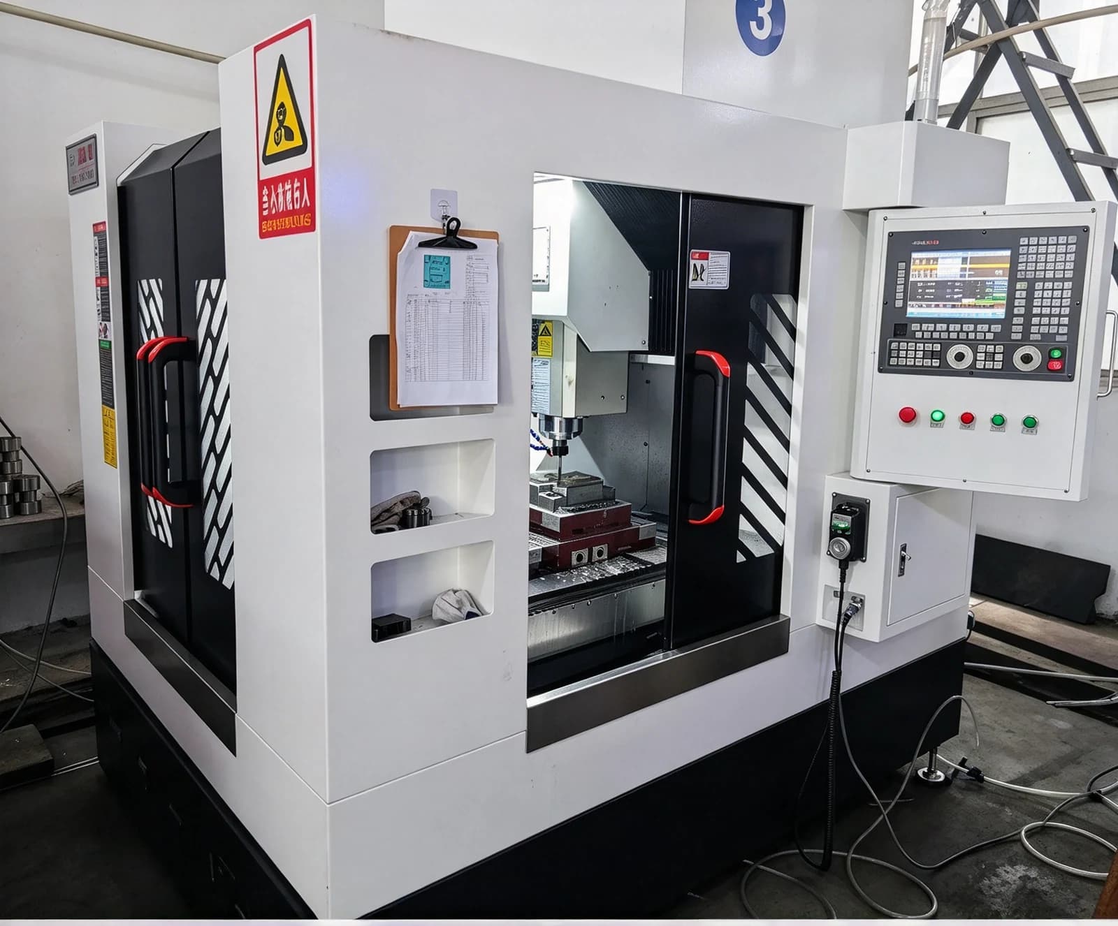 CNC machining and control panel